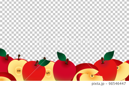 りんごを配置した背景・フレーム 98546447