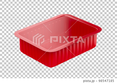Red plastic packaging for various types of food Red plastic packaging for various types of food 98547185
