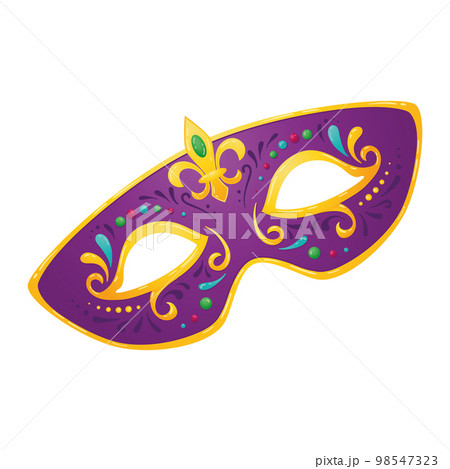 Isolated colored carnival mask with ornaments Vector 98547323