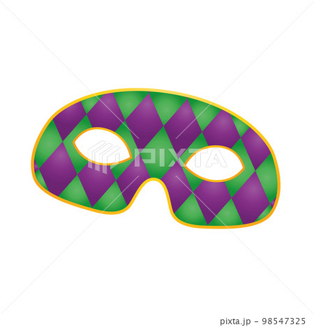 Isolated colored carnival mask with ornaments Vector 98547325