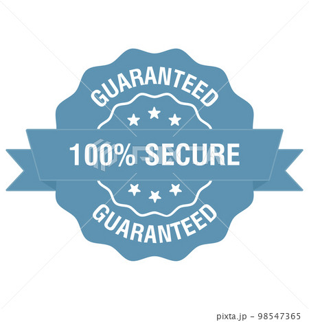 100 secure label. Guarantee rubber stamp sign. Vector illustration 100 secure label. Guarantee rubber stamp sign. Vector illustration 98547365