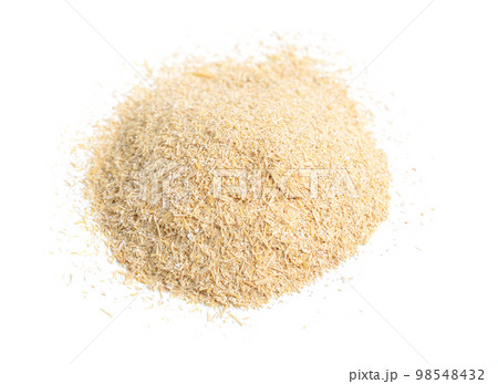 Oats miller's bran isolated on white background Oats miller's bran isolated on white background 98548432
