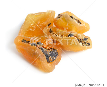 Dried Passion fruit isolated on white background 98548461