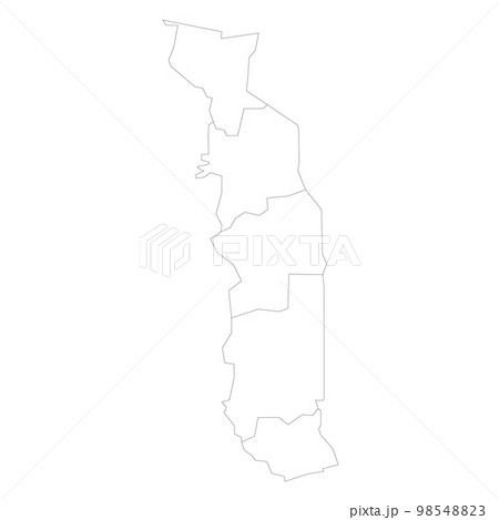 Togo political map of administrative divisions 98548823