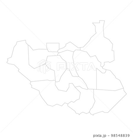 South Sudan political map of administrative divisions 98548839