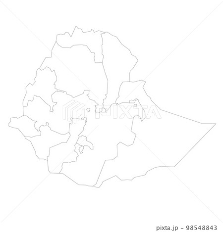 Ethiopia political map of administrative divisions 98548843
