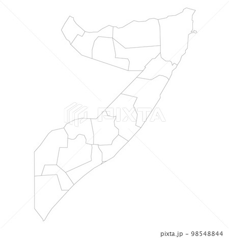 Somalia political map of administrative divisions 98548844