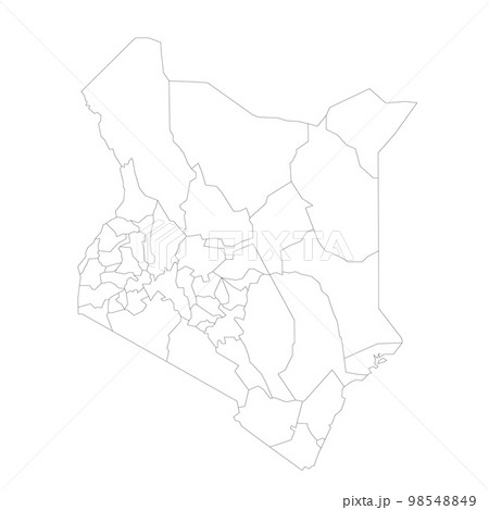 Kenya political map of administrative divisions 98548849