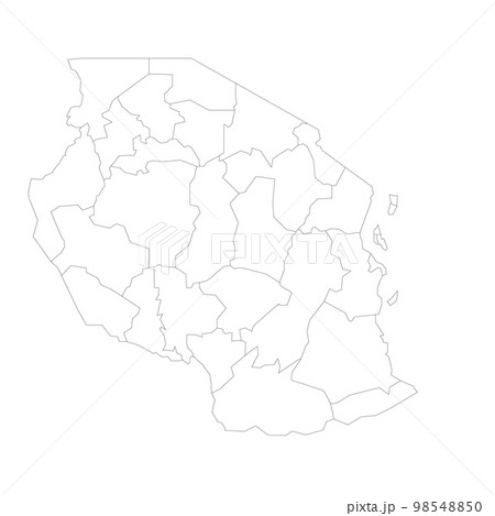 Tanzania political map of administrative divisions 98548850