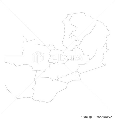 Zambia political map of administrative divisions 98548852