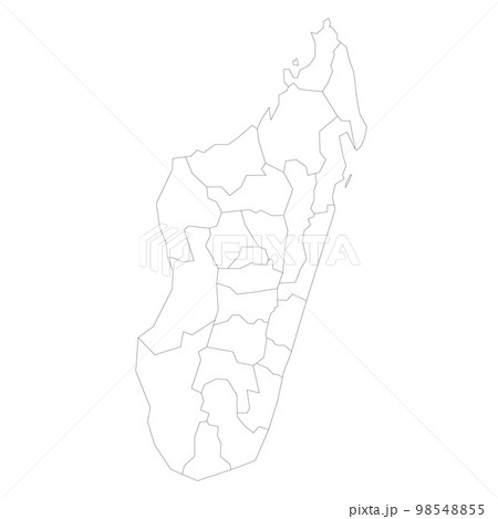 Madagascar political map of administrative divisions 98548855