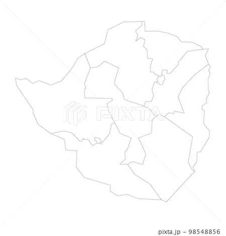 Zimbabwe political map of administrative divisions 98548856