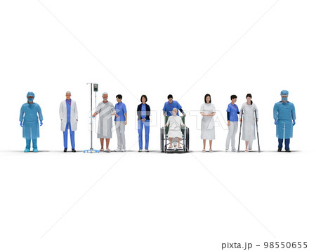 医療従事者と患者 98550655