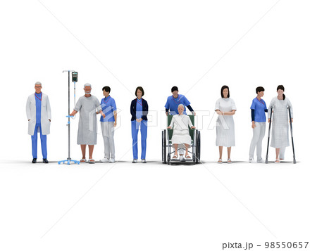 医療従事者と患者 98550657