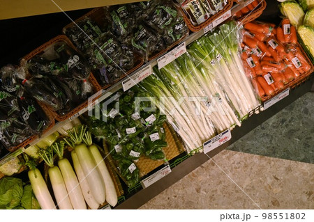農産物直売所・異常気象で野菜価格高騰 農産物直売所・異常気象で野菜価格高騰 98551802