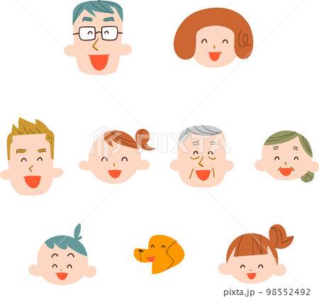 様々な年代の家族の笑顔 様々な年代の家族の笑顔 98552492