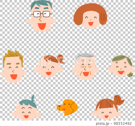 様々な年代の家族の笑顔 様々な年代の家族の笑顔 98552492