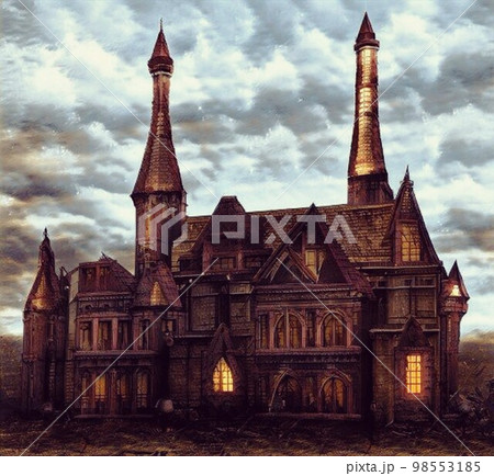 mansion with towers mansion with towers 98553185