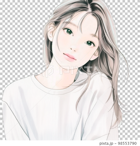 綺麗なお姉さんのイラスト　水彩画風「AI生成画像」 98553790