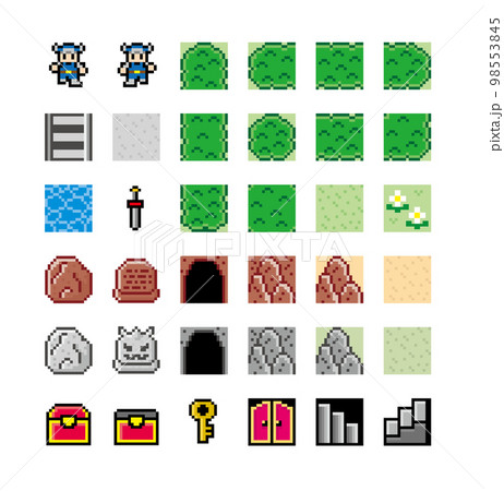 アクションRPG風ドット絵セット 98553845