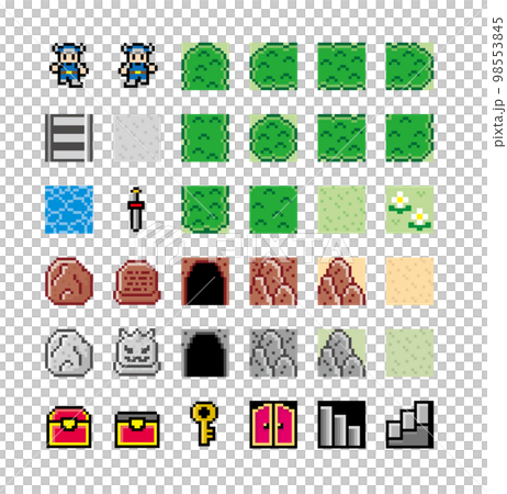 アクションRPG風ドット絵セット 98553845