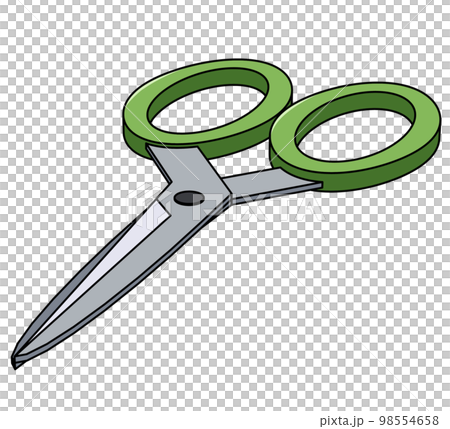 Closed scissors diagonal illustration 98554658