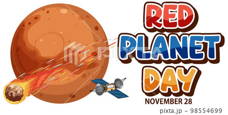 Red Planet Day Banner Design Red Planet Day Banner Design 98554699