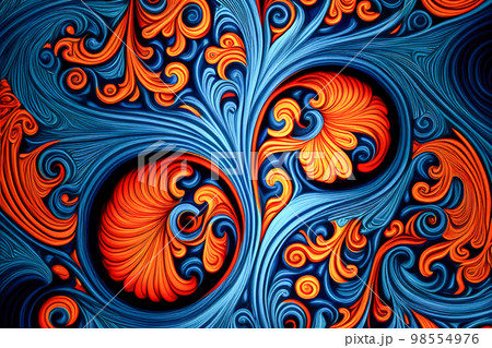 3d abstraction fractal colorful. Generative AI 3d abstraction fractal colorful. Generative AI 98554976