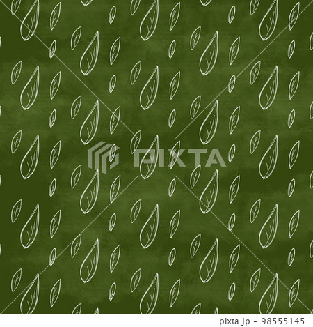 可愛い葉っぱの背景素材 パターンのイラスト素材