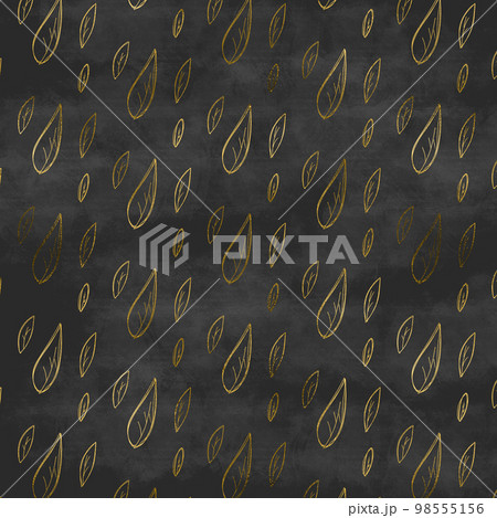 可愛い葉っぱの背景素材　パターン 98555156