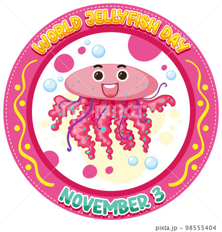 Cute Jellyfish Logo Concept 98555404