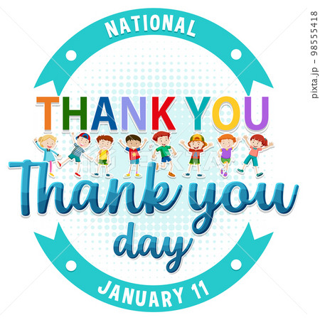 Happy National Thank You Day Banner 98555418
