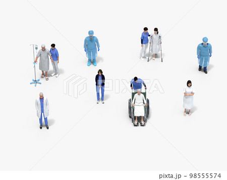 医療従事者と患者たち 98555574