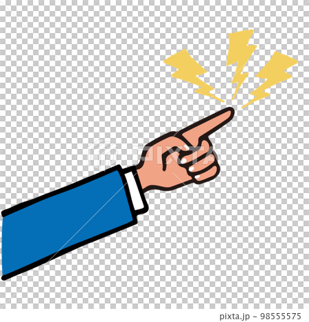 Pointing illustration material Pointing illustration material 98555575