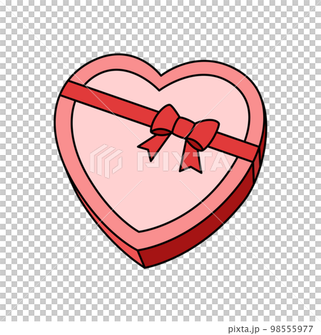 単品バレンタインイラスト プレゼント(ハート型) 98555977