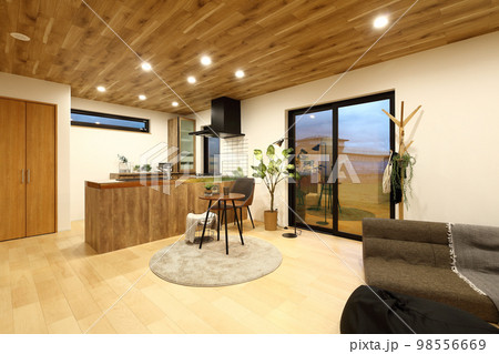 お洒落なリビングダイニングキッチン イメージ 98556669