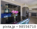 Living Room and Kitchen Modern Interior. Modern townhouse renovation 98556710