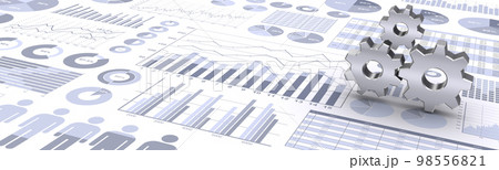 歯車とビジネス資料 歯車とビジネス資料 98556821