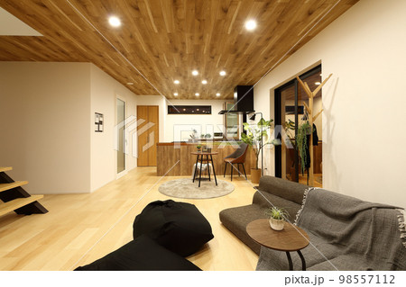 お洒落なリビングダイニングキッチン イメージ 98557112