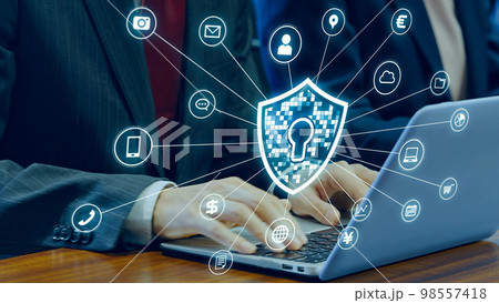 サイバーセキュリティー 98557418