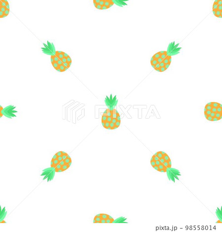 Sweet pineapple pattern seamless background texture repeat wallpaper geometric vector 98558014