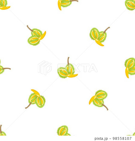 Sweet durian pattern seamless background texture repeat wallpaper geometric vector 98558107