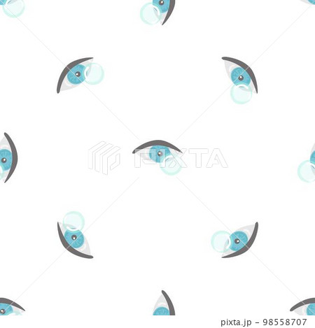 Eye contact lens pattern seamless background texture repeat wallpaper geometric vector 98558707