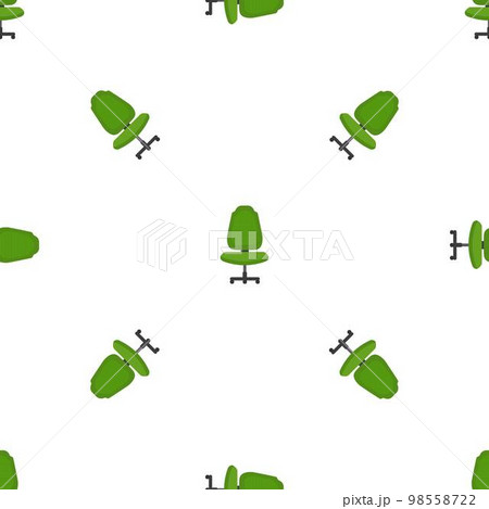 Green desk chair pattern seamless background texture repeat wallpaper geometric vector 98558722