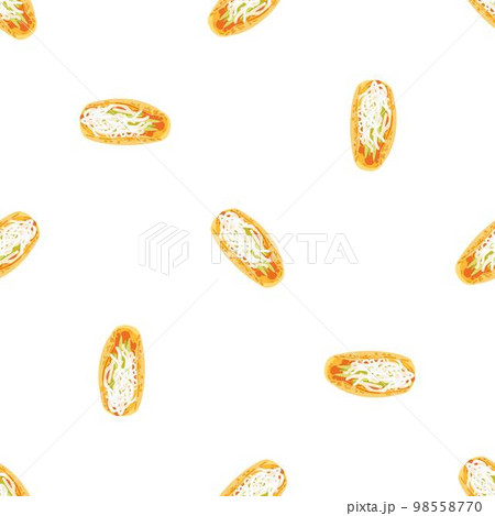 Spicy taco pattern seamless background texture repeat wallpaper geometric vector 98558770