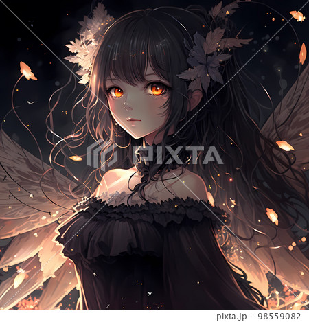 beautiful anime dark angel