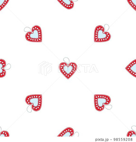 Heart Christmas tree toy pattern seamless background texture repeat wallpaper geometric vector Heart Christmas tree toy pattern seamless background texture repeat wallpaper geometric vector 98559208