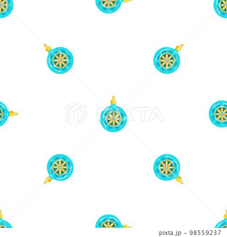 Aqua christmas ball pattern seamless background texture repeat wallpaper geometric vector 98559237
