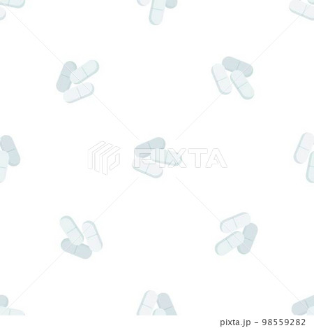 White pill pattern seamless background texture...のイラスト素材 [98559282] - PIXTA