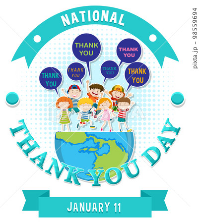 Happy National Thank You Day Banner 98559694